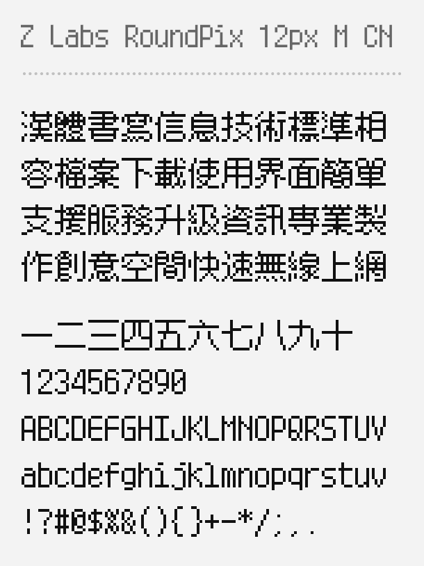 ZLabs RoundPix 12px M CN